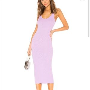 Enza Costa Rib Tank Dress in Lavender